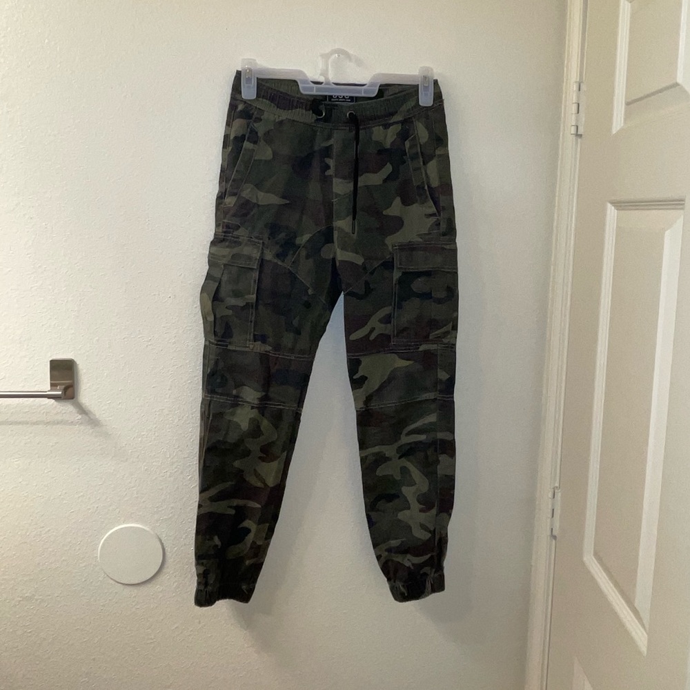 CSG Men's Camo Cargo Ripstop Joggers Green - S small